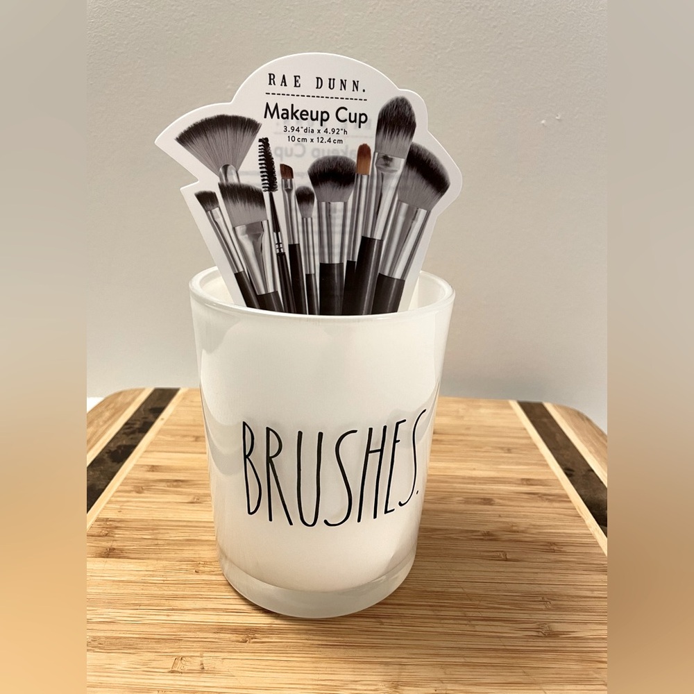 Rae Dunn Brushes Holder Makeup Cup